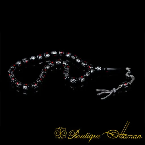 Oltu Stone Tasbih With Caduceus Symbol