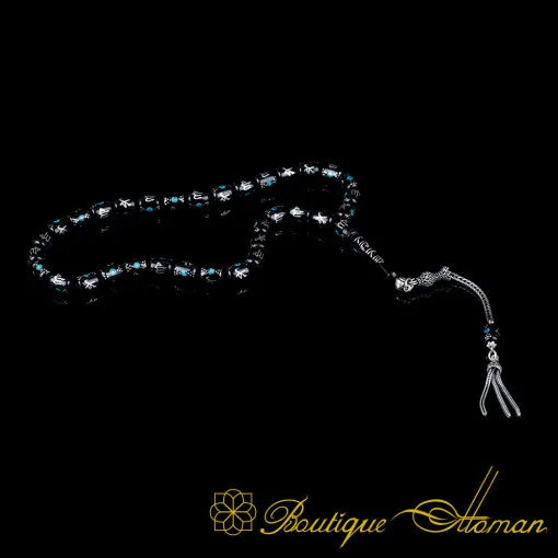 Oltu Stone Tasbih With Allah Writing