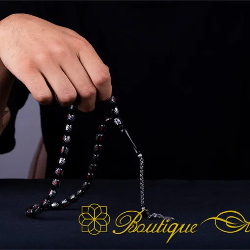 Oltu Stone Tasbih With Caduceus Symbol