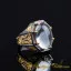 Masterpiece Collection Dur Al Najaf Gold Plated Oxidized Silver Ring