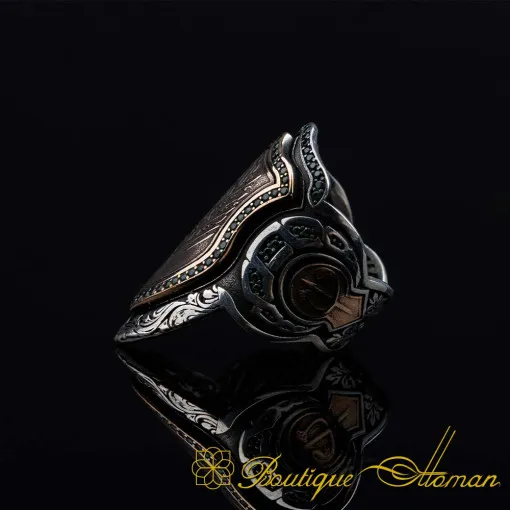 Shahada Adjustable Thumb Ring With Micro Zircon