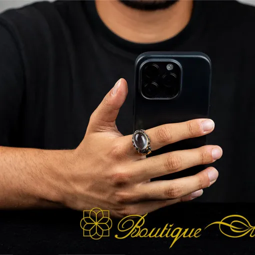 Dur Al Najaf Elegant Gilded Oxidized Ring