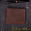 Genuine Leather Brown Bifold Wallet