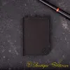 Genuine Leather Black Double Side Card Holder
