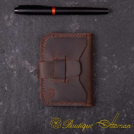 Genuine Leather Brown Palm Cardholder