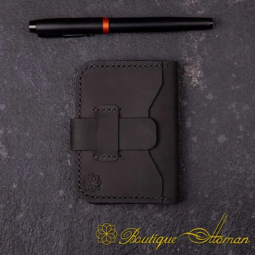 Genuine Leather Black Palm Cardholder