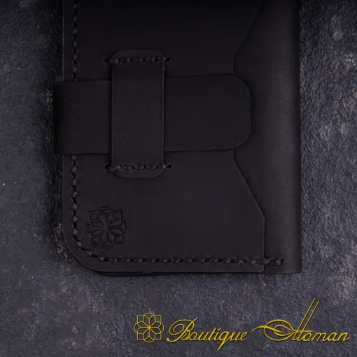 Genuine Leather Black Palm Cardholder