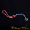 Red Agate Stone Tasbih With Oxidized Kazaz Imame