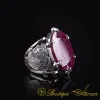 One of a Kind Raw Ruby Silver Ring No:1