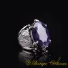 One of a Kind Raw Sapphire Silver Ring No:1