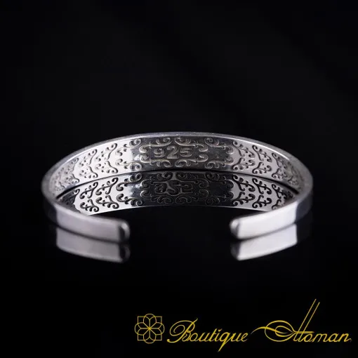 Ayatul Kursi Unisex Silver Cuff Bracelet