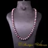 Rhodonite Beaded Adjustable Unisex Necklace