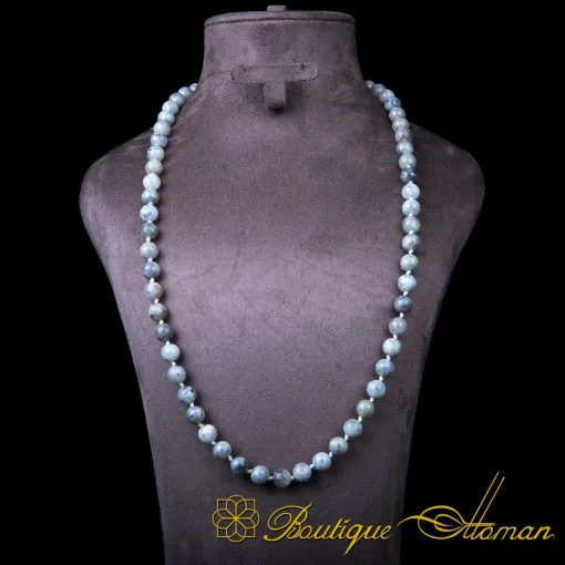 Labradorite Beaded Adjustable Unisex Necklace