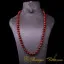 Red Yemeni Aqeeq Beaded Adjustable Unisex Necklace