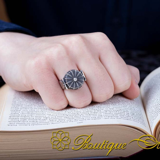 Bektashi Crown Silver Ring For Men