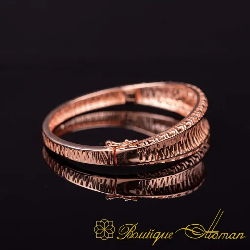 Modern Rose Gold Cuff Bracelet For Women