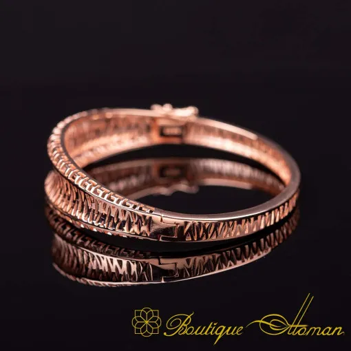 Modern Rose Gold Cuff Bracelet For Women