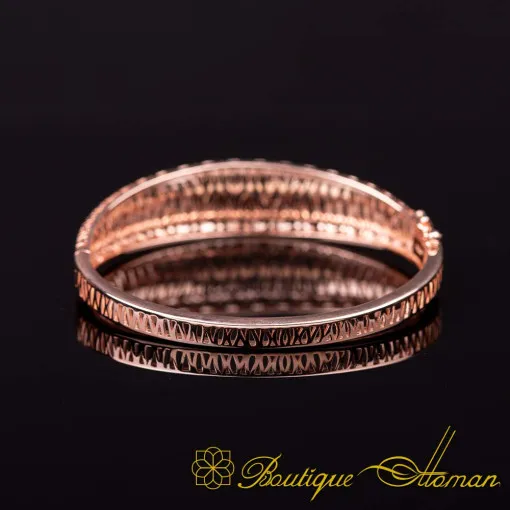 Modern Rose Gold Cuff Bracelet For Women