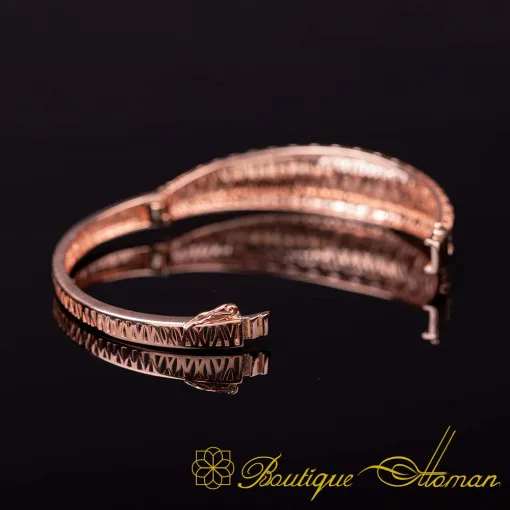 Modern Rose Gold Cuff Bracelet For Women