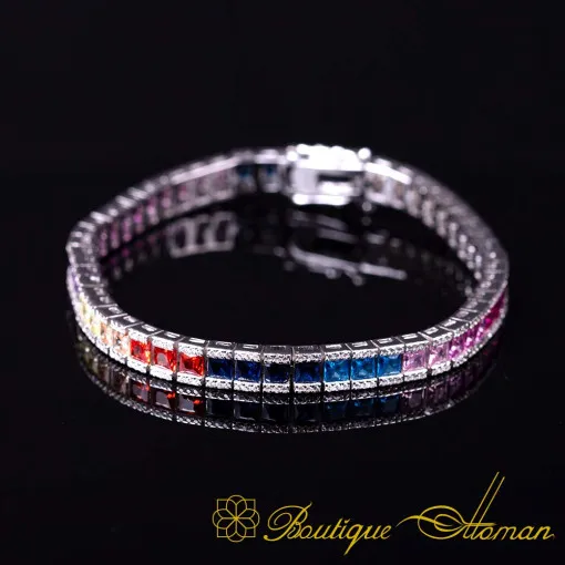 Multicolor Zircon Elegant Tennis Bracelet For Women