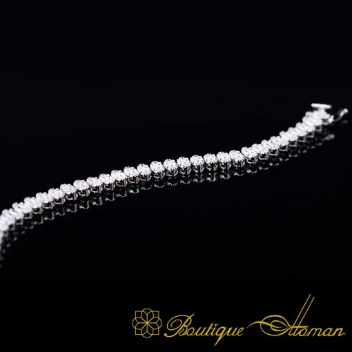 Oval White Zircon Elegant Tennis Bracelet For Women