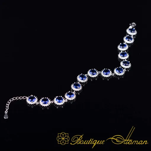 Blue Zircon Exclusive Silver Bracelet For Women