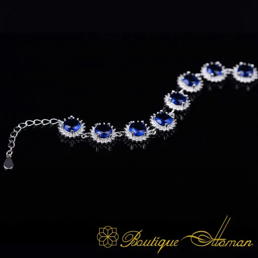 Blue Zircon Exclusive Silver Bracelet For Women