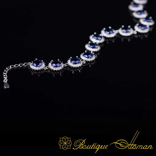 Blue Zircon Exclusive Silver Bracelet For Women