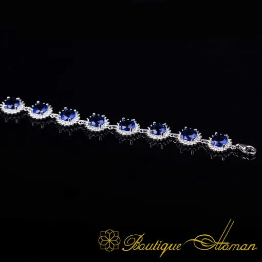 Blue Zircon Exclusive Silver Bracelet For Women