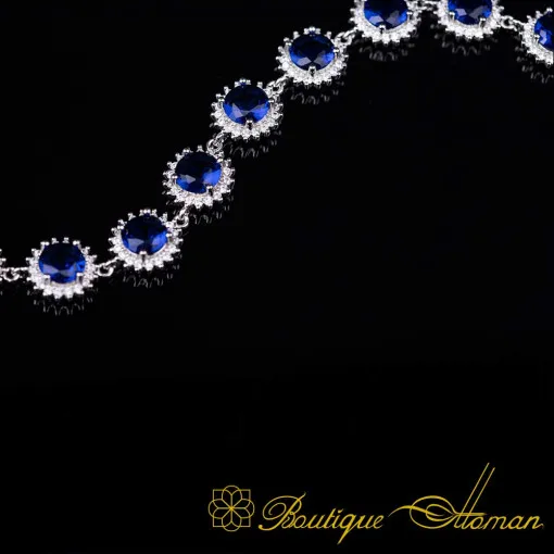Blue Zircon Exclusive Silver Bracelet For Women