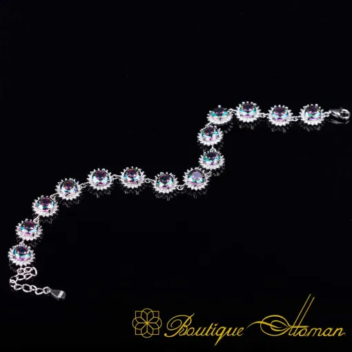 Mystic Topaz Exclusive Silver Bracelet For Women