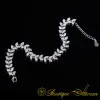 White Zircon Leaf Tennis Bracelet For Women