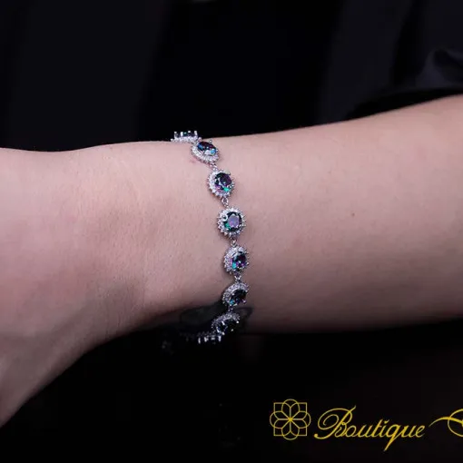 Mystic Topaz Exclusive Silver Bracelet For Women