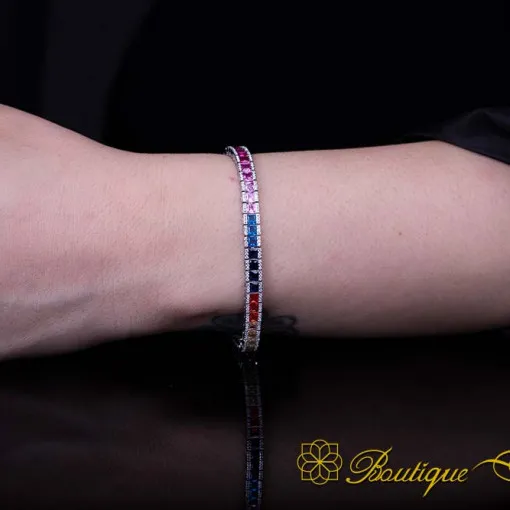 Multicolor Zircon Elegant Tennis Bracelet For Women