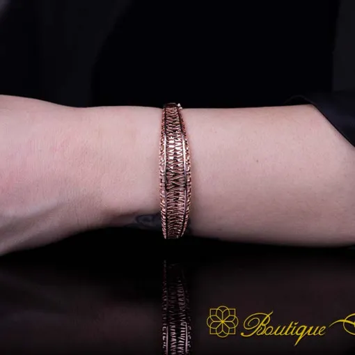 Modern Rose Gold Cuff Bracelet For Women