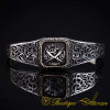 Crossed Swords (Ya Ali) Silver Cuff Bracelet