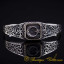 Crescent Star Silver Cuff Bracelet