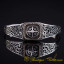 Compass Silver Cuff Bracelet