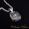 Compass Square Pendant with King Chain Necklace