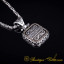 Hasbunallahu Square Pendant with King Chain Necklace