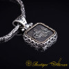 Ottoman Tughra Square Pendant with King Chain Necklace