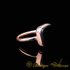 Black Aqeeq Square Minimalist Women Ring (Rose Gold Plated)