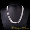 White Zircon Cuban Link Chain Necklace
