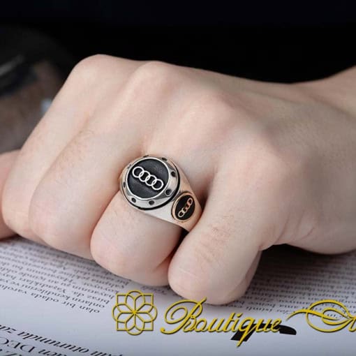 Car Logo Special Silver Ring for Audi Owners No:1