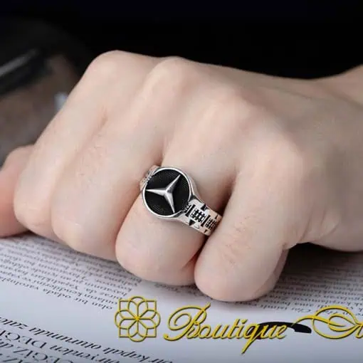 Car Logo Special Silver Ring for Mercedes-Benz Owners No:3