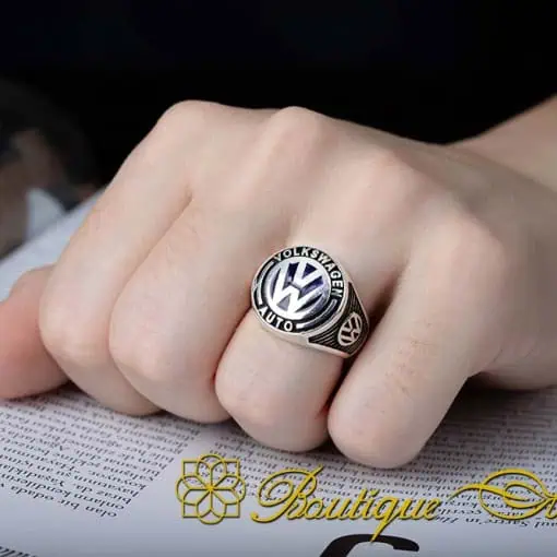 Car Logo Micro Zircon Detailed Ring for Volkswagen Owners No:2