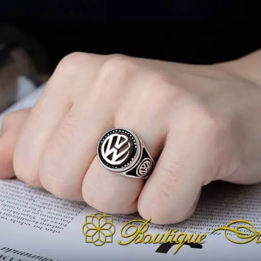 Car Logo Micro Zircon Detailed Ring for Volkswagen Owners No:1