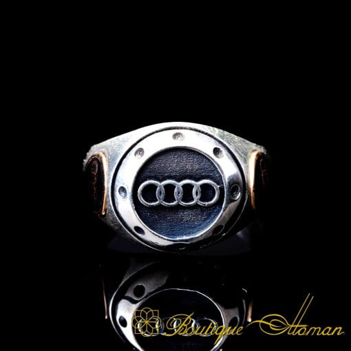 Car Logo Special Silver Ring for Audi Owners No:1