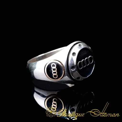Car Logo Special Silver Ring for Audi Owners No:1