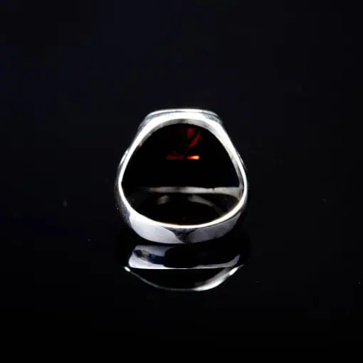 Car Logo Red Zircon Silver Ring for Mercedes-Benz Owners No:6